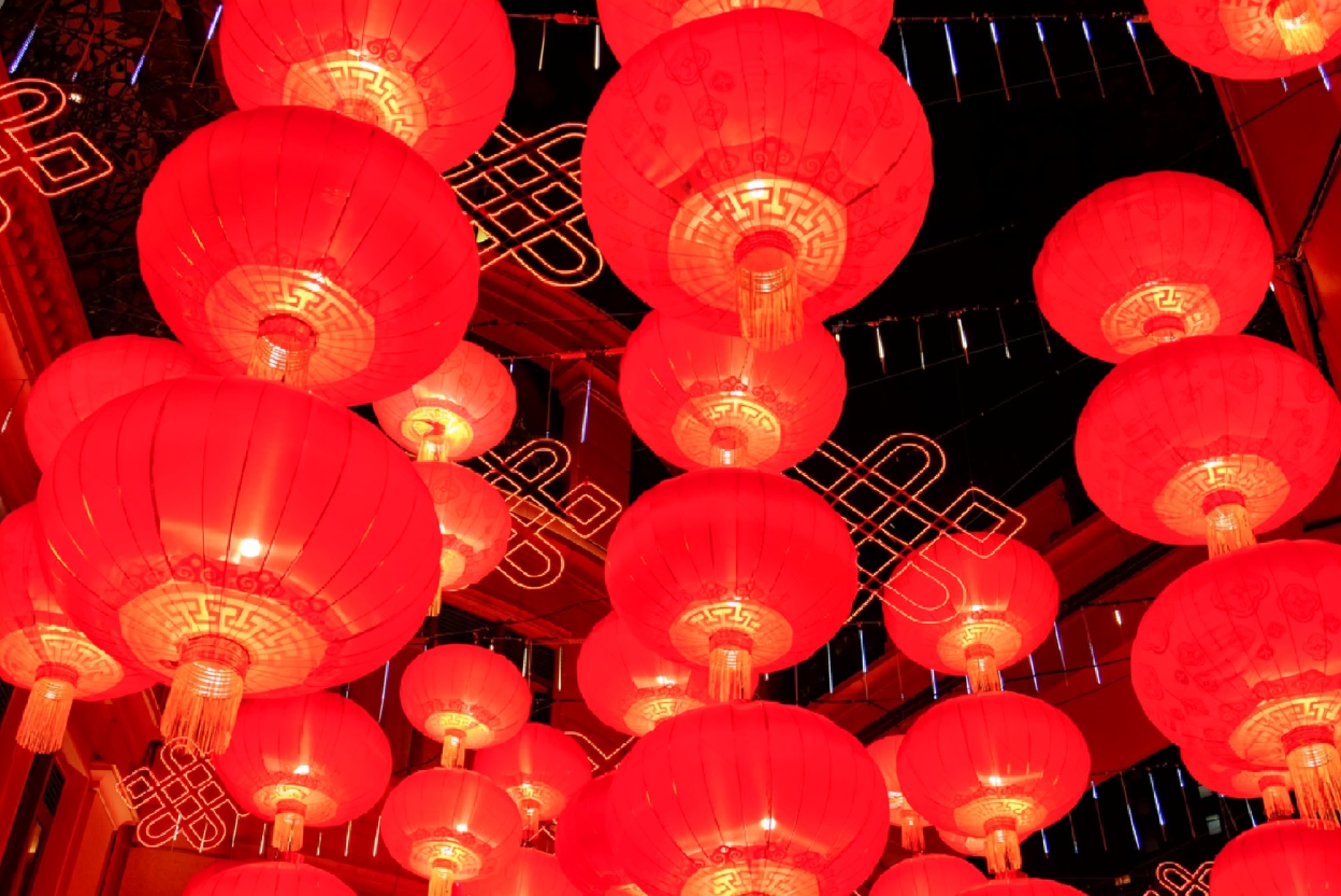 Chinese Spring Festival red decorations